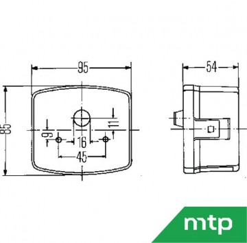 Breedtelamp vierkant universeel afmetingen