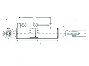 Hydraulische topstang cat 1