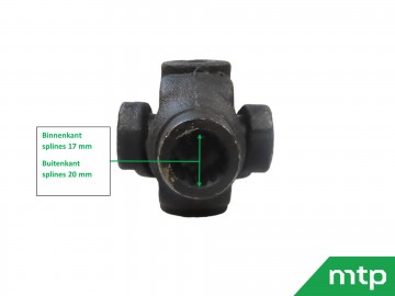 Kruiskoppeling 4wd kubota voorkant