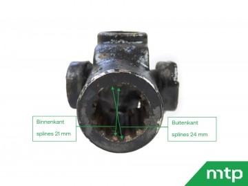 Kruiskoppeling aandrijfas