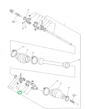 Kruiskoppeling yanmar tekening