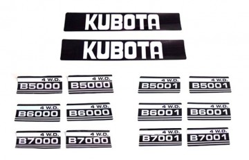 Motorkapstickers Kubota B-series