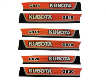 Motorkapstickers Kubota GB16/18/20