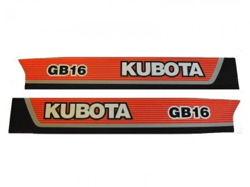 Motorkapstickers Kubota GB16/18/20