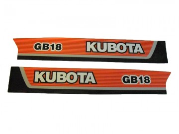 Motorkapstickers Kubota GB16/18/20