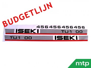 Motorkapstickers iseki tu budgetlijn