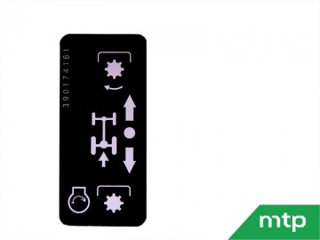 Sticker inschakeling achteraftakas shibaura sx