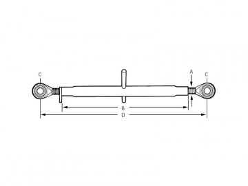 Topstang 420/550 mm cat 1