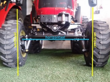 Vooraskeerringen in tractor 15